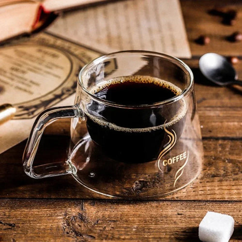 Tasse expresso verre double paroi 200 ml anse