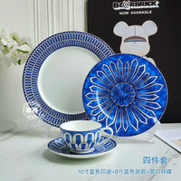 Assiette céramique style européen motifs raffinés pour thé