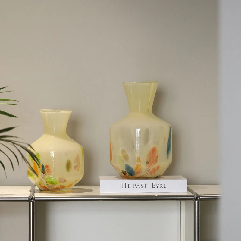 vase en verre imprimé motif floral pour décoration et terrarium - vue 4 sur 8