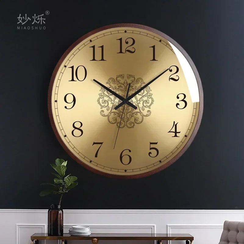 horloge murale design moderne en bois luxe silencieuse décorative idées cadeaux - vue 10 sur 14