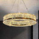 lustre moderne en cristal avec lampes led suspendues luxueuses