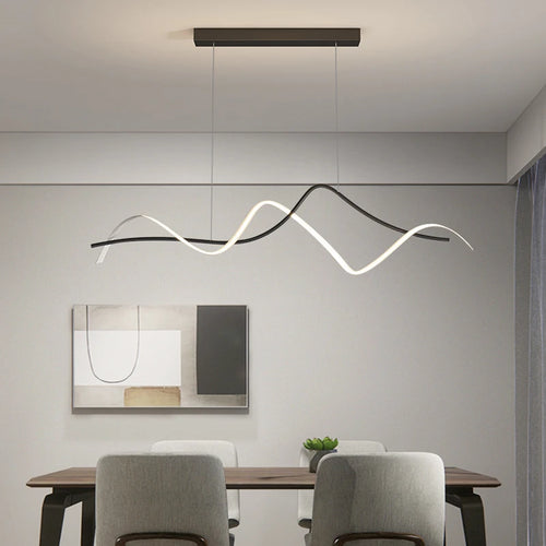 suspension moderne design artistique incurvé pour intérieur élégant