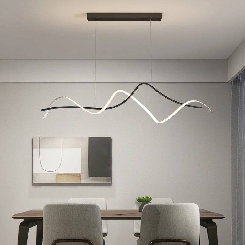 suspension moderne design artistique incurvé pour intérieur élégant - vue 3 sur 8