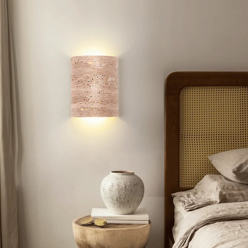 applique murale vintage en pierre naturelle étanche pour intérieur et extérieur - vue 3 sur 8