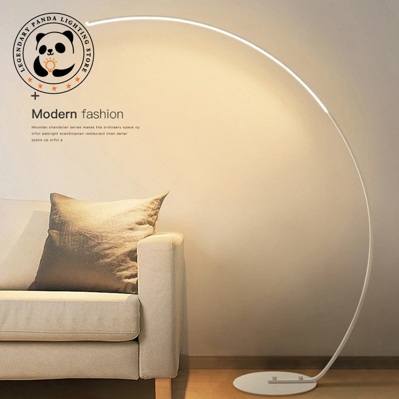 Moderne LED Noir Blanc Lampadaires Art Lampadaires Maison Intérieur Salon Dimmable À Distance RVB Chambre Foyer Décor Coin Lumière - vue 3 sur 8