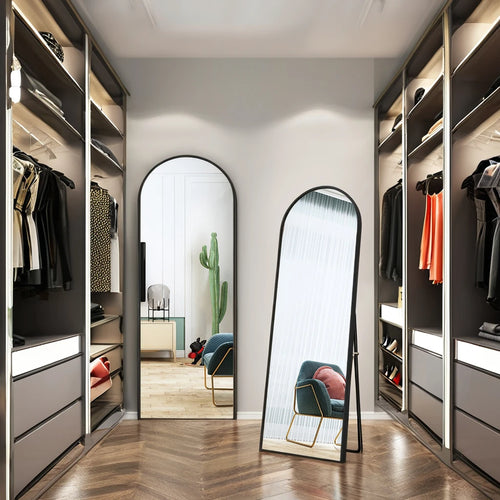 miroir de sol plein long design semi-circulaire pour intérieur - vue 4 sur 9
