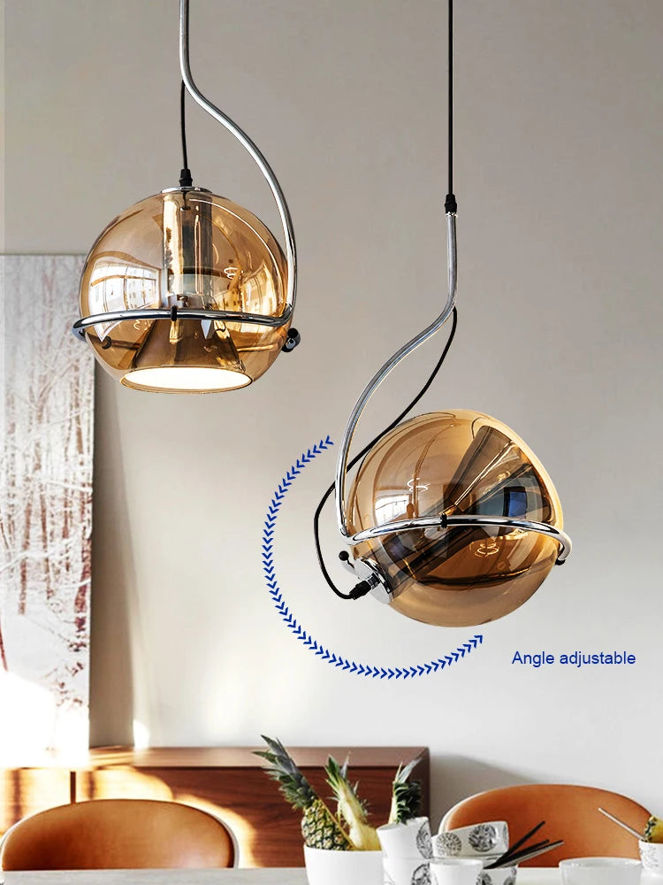 Rétro petite suspension salon lumière luxe créatif nostalgique bureau étude chambre suspension - vue 4 sur 6