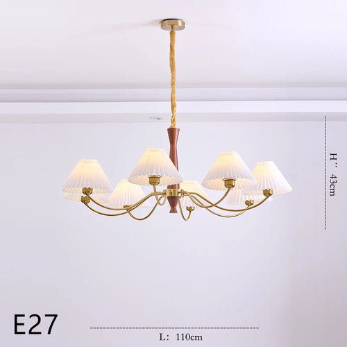 lustre en bois pour décoration luminaire suspendu - vue 12 sur 14