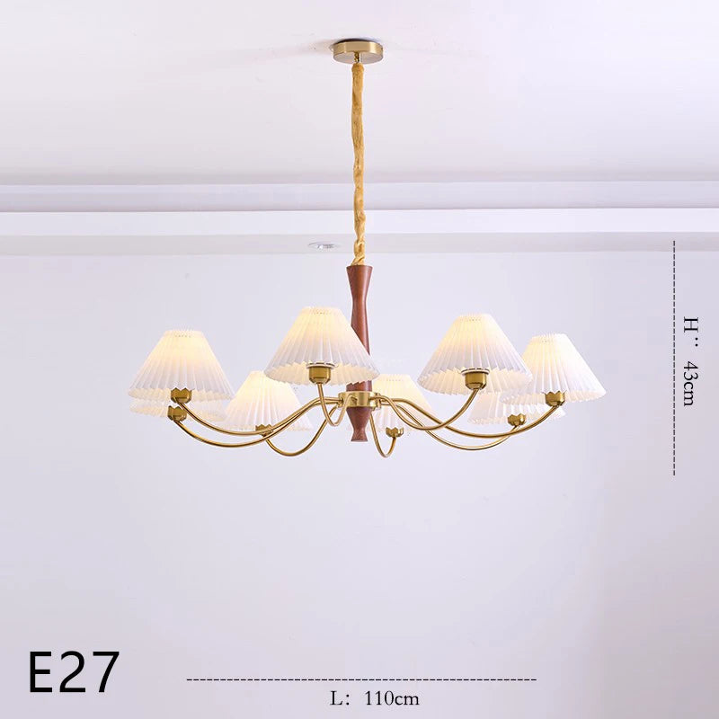 lustre en bois pour décoration luminaire suspendu - vue 11 sur 14