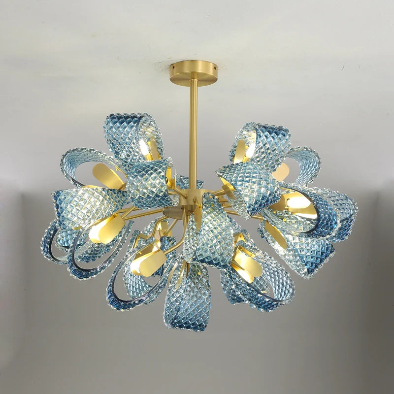 lustre en verre cristal LED pour un éclairage élégant - vue 7 sur 21