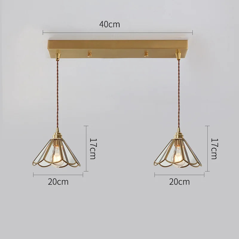 Suspension Nordique LED en Verre et corps doré - vue 19 sur 20