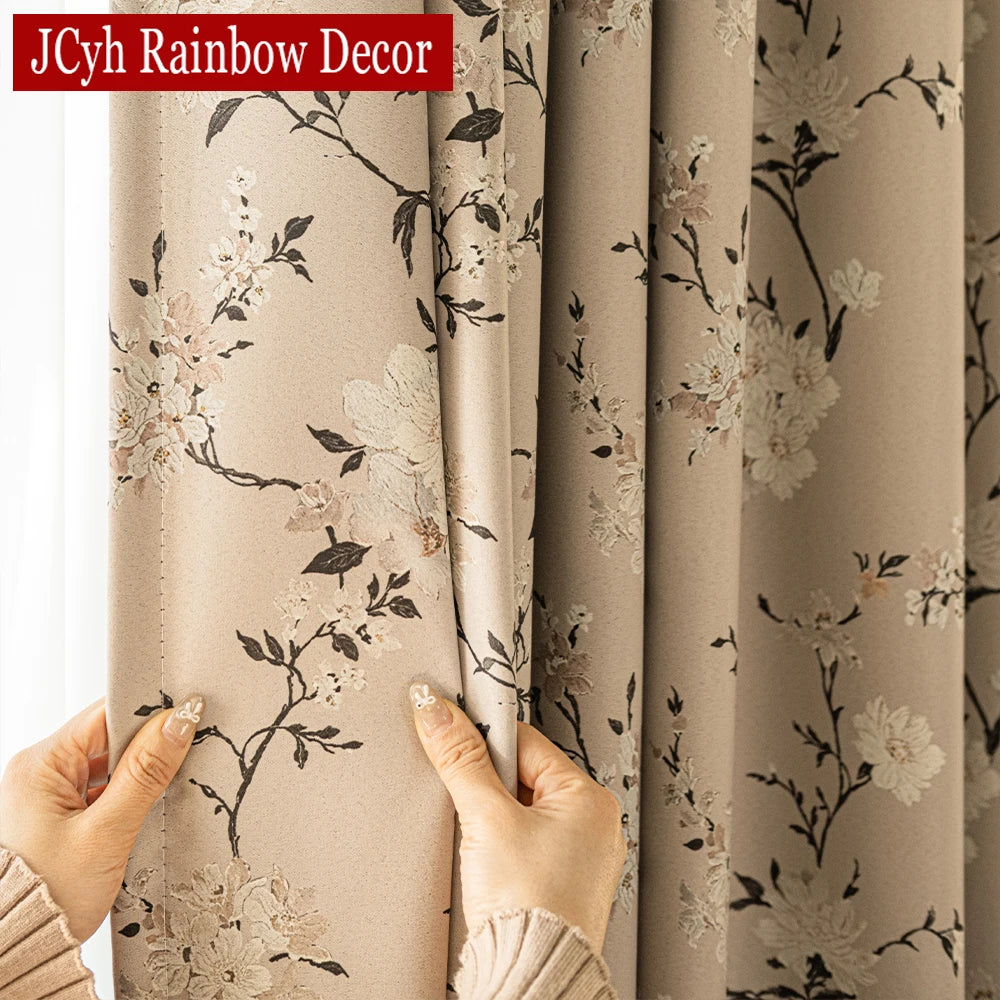 Rideau occultant floral moderne pour salon et chambre - vue 5 sur 7