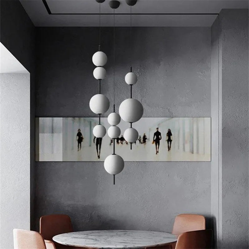 suspension en perles design pour décoration intérieure moderne - vue 3 sur 8