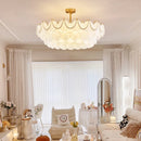 lustre de luxe en forme de coquille en cristal feng shui