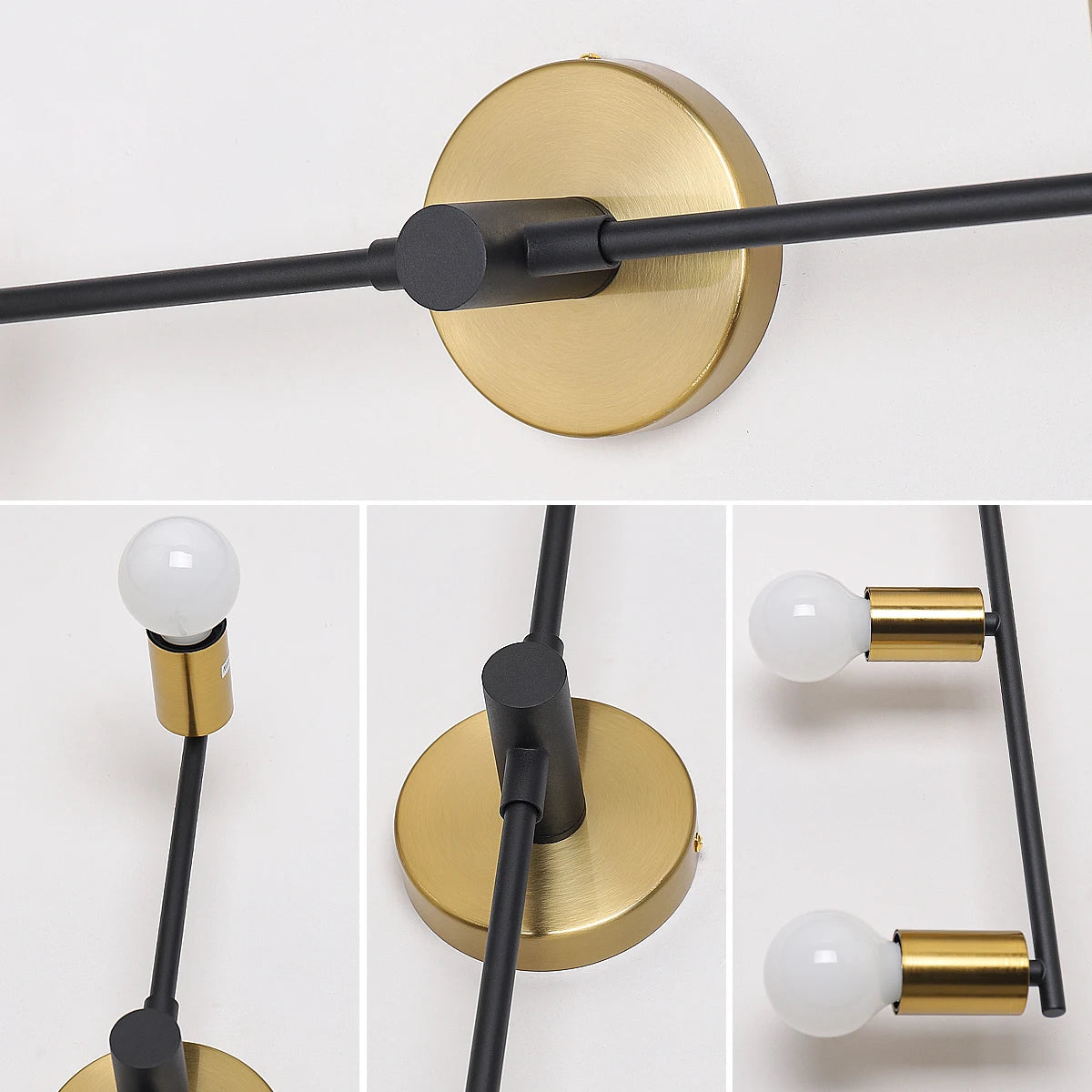 applique murale led maison intérieur éclairage fond ampoule e27 - vue 6 sur 10
