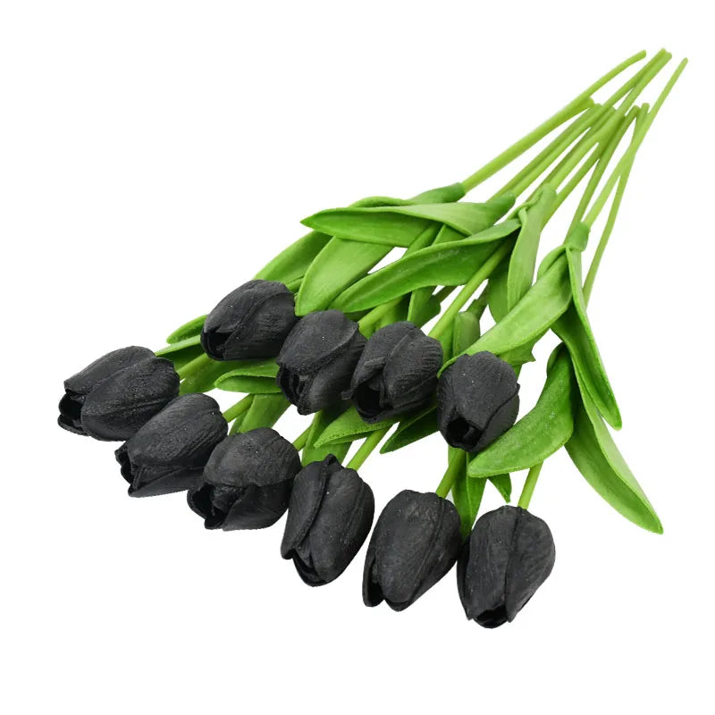 lot de 10 tulipes artificielles pour décoration de mariage et jardin - vue 23 sur 33