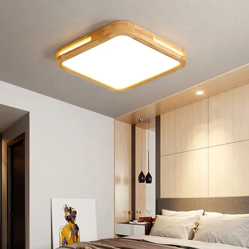 plafonnier led en bois design moderne pour intérieur élégant - vue 5 sur 24