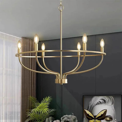 lustre rétro en fer à plusieurs têtes style industriel et loft - vue 3 sur 6