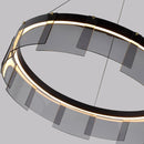 lustre moderne nordique en verre fumé led suspendu