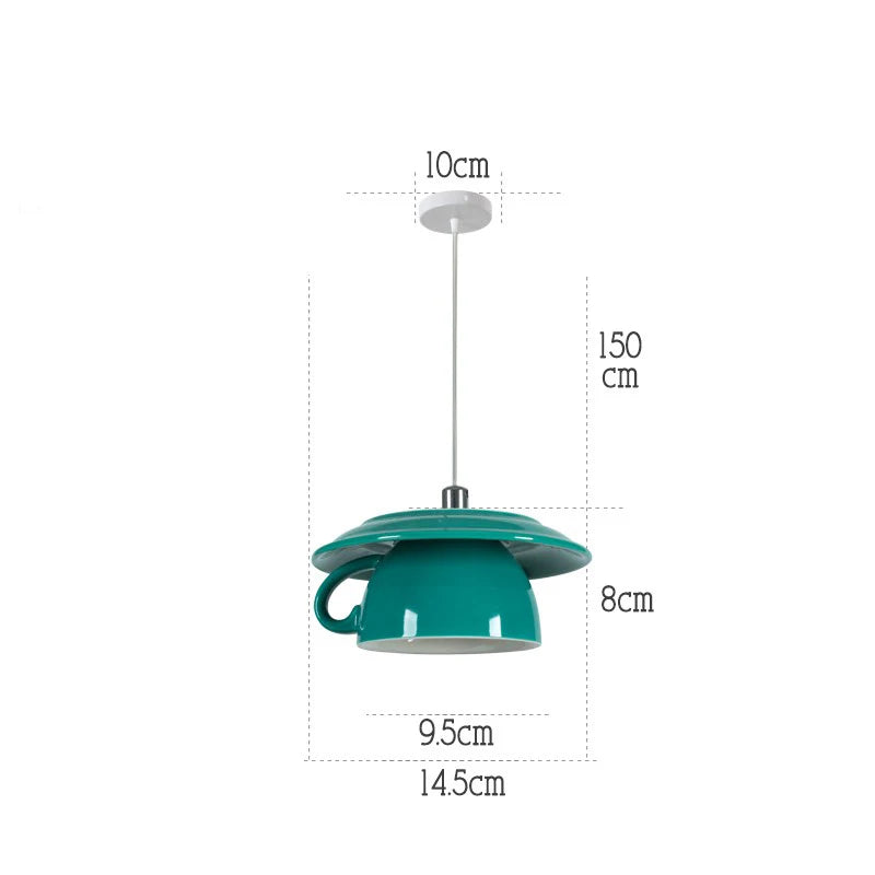 suspension moderne en céramique led théière pour cuisine - vue 22 sur 30