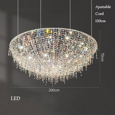 lustre en cristal rétro design luxueux pour décoration intérieure - vue 7 sur 12
