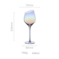 Verres champagne biseautés style nordique effet changeant