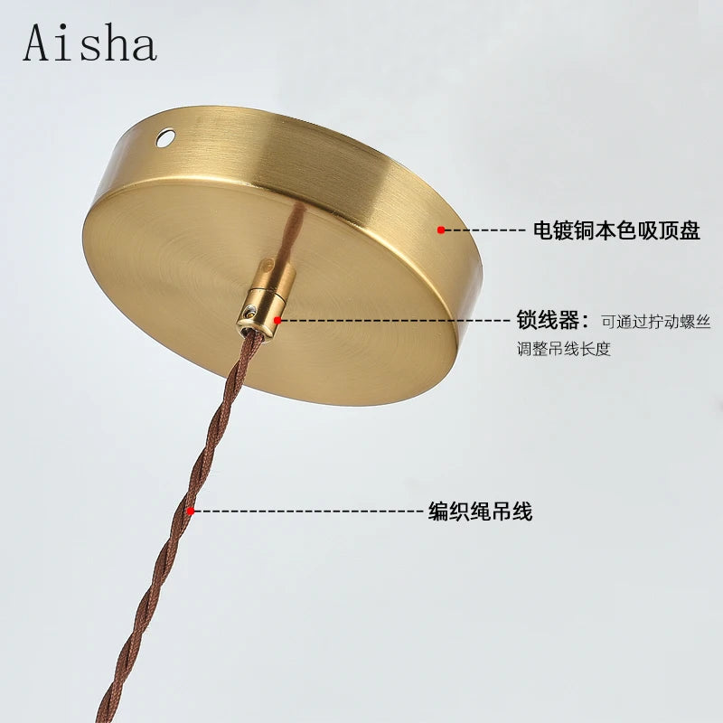 lampe de chevet japonaise wabi-sabi en fer et bois de noyer - vue 5 sur 10