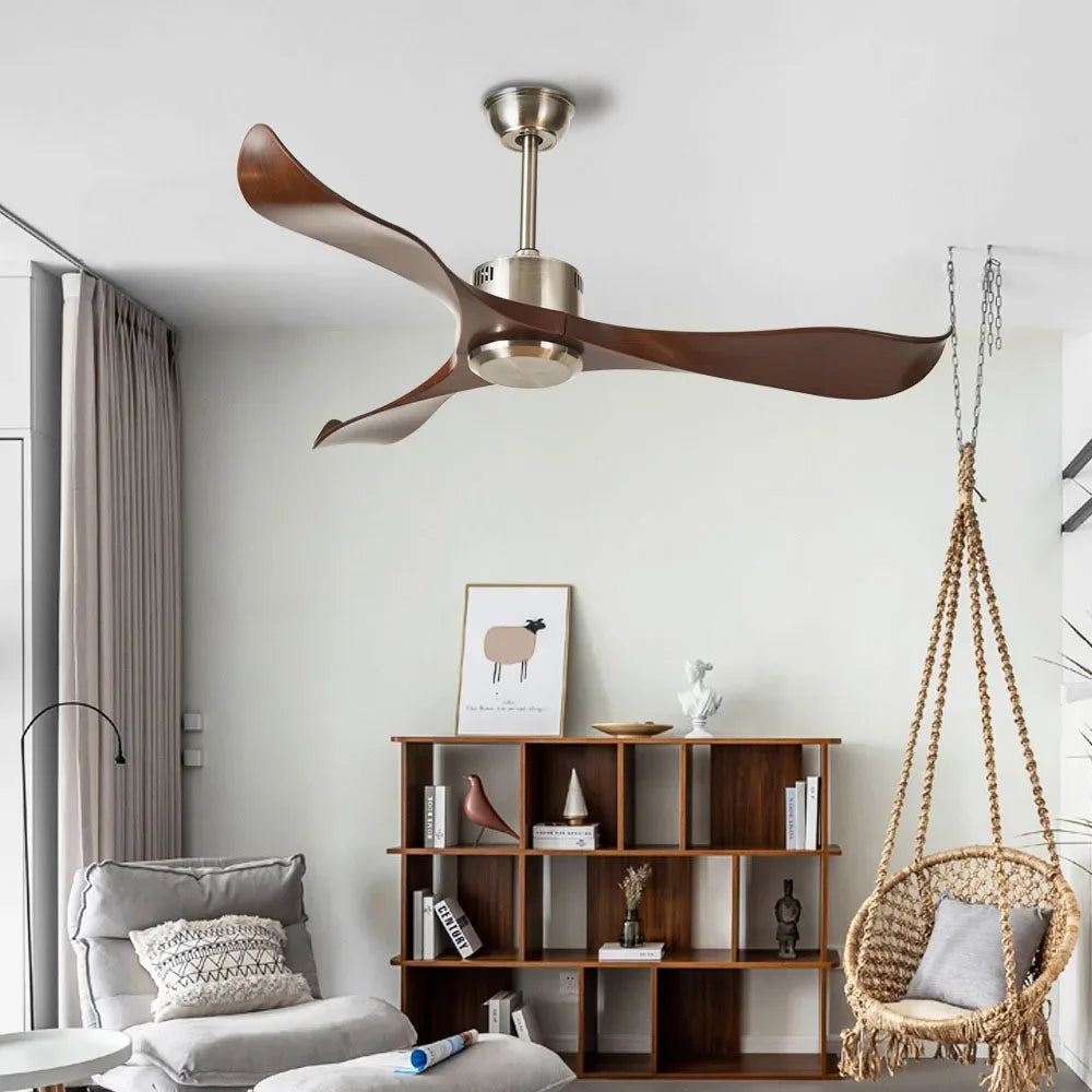 ventilateur de plafond moderne sans lumière télécommande design élégant