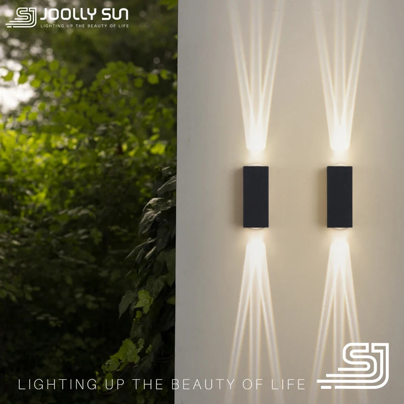 JoollySun applique murale LED lumières éclairage extérieur moderne décor à la maison luminaires pour balcon porche lampe étanche IP65 appliques murales