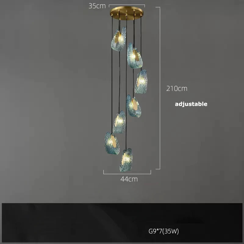 lustre en verre cristal LED pour un éclairage élégant - vue 11 sur 21
