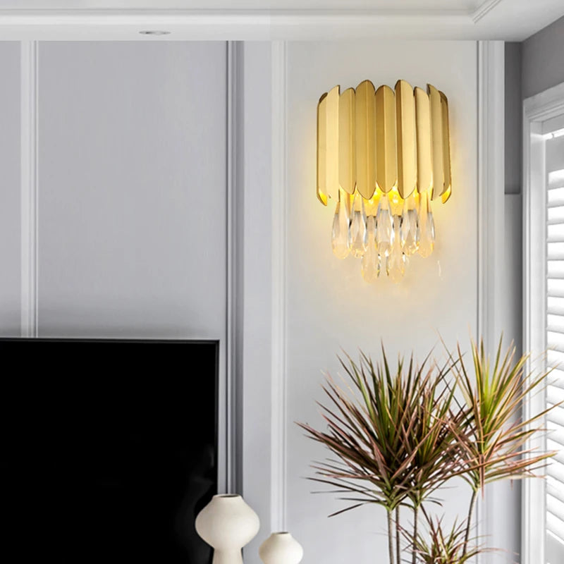 luxe et modernes applique murale en cristal pour hôtel - vue 4 sur 11