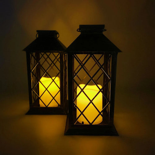 lanterne à led rétro portable pour extérieur et décoration - vue 3 sur 6