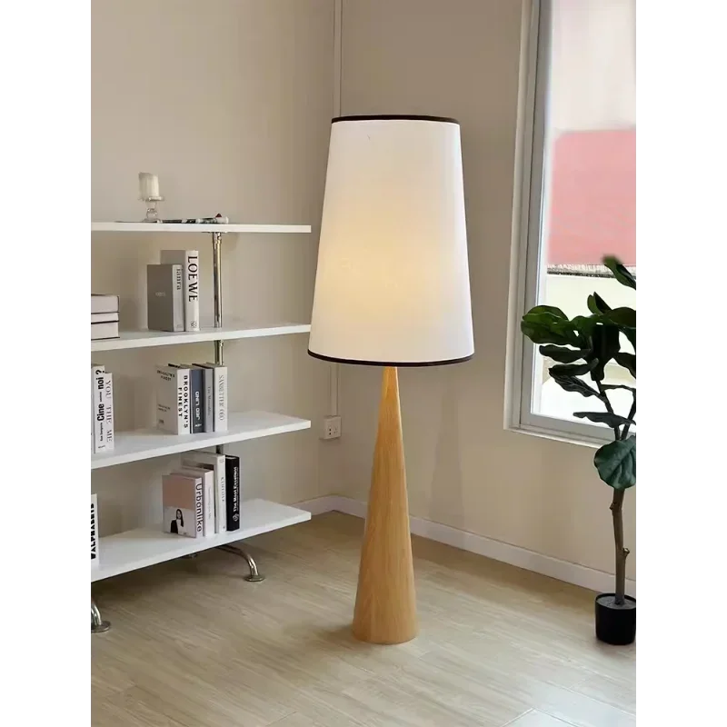 lampadaire japonais wabi-sabi en bois design nordique décoratif - vue 4 sur 12