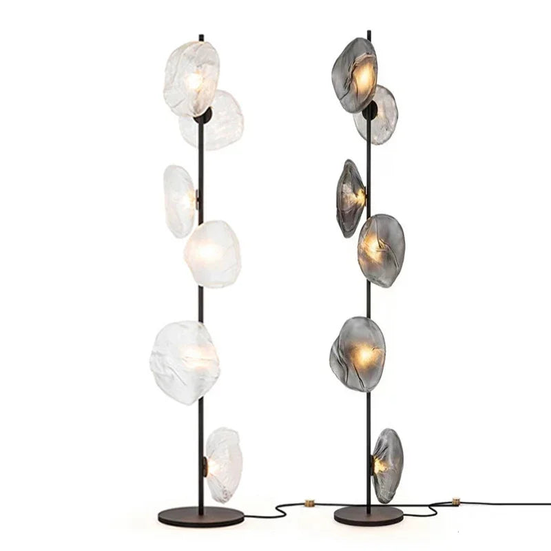 Scandinavia Glass Shade Led Floor Lamp Living Room Home Decor Corner Sofa Bedroom Bedside Standing Table Light - vue 2 sur 14