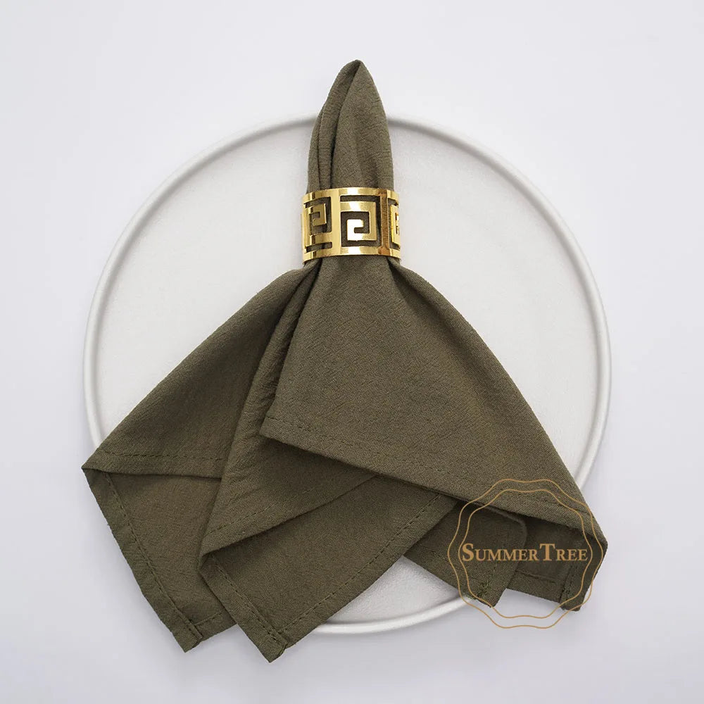 Serviette de table coton lavé style vintage rustique