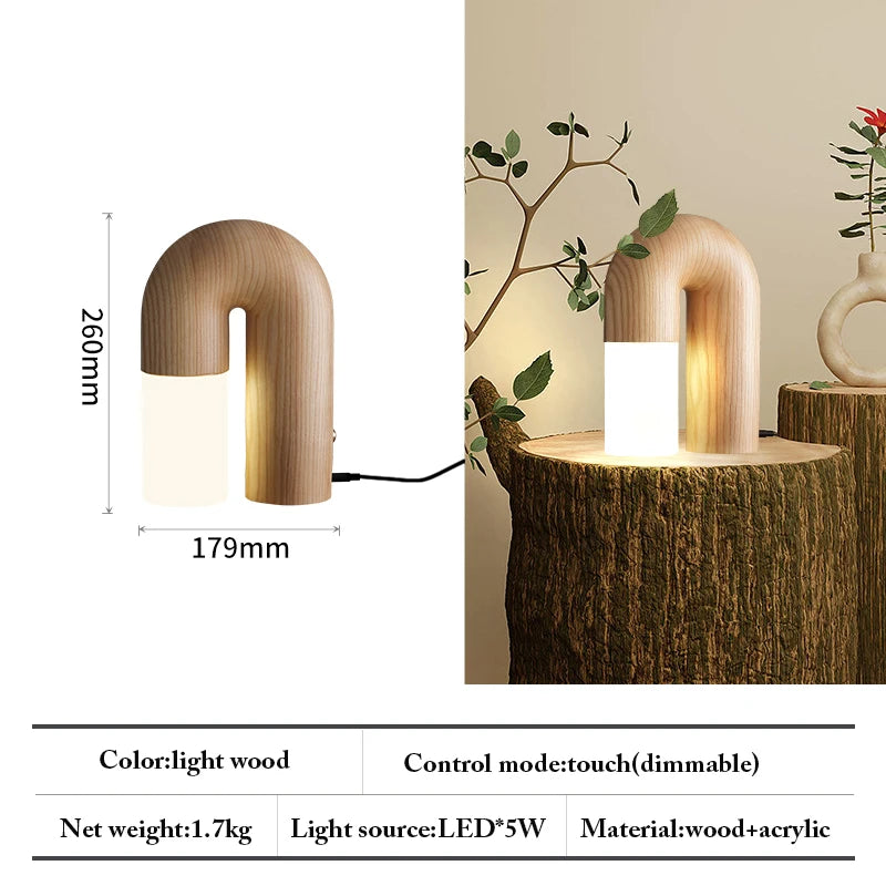 applique murale rétro en bois de frêne et acrylique avec led - vue 12 sur 12