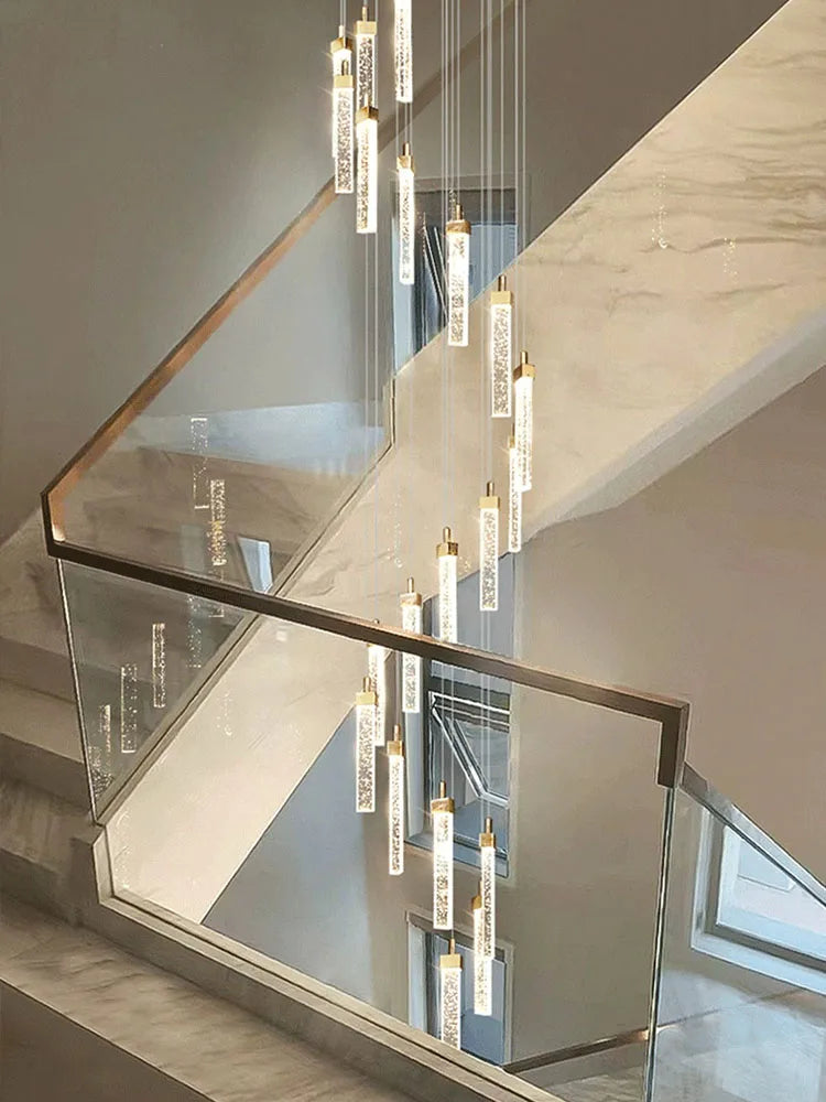 lustre en cristal à led design moderne pour intérieur élégant - vue 4 sur 17