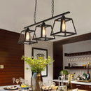LOFT Vintage industriel vent verre cadre fer Art suspension lampe Restaurant Bar café Internet Bar noir trois tête suspension