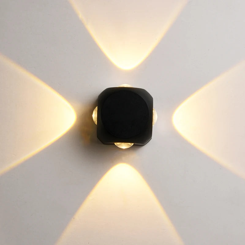 applique murale led hémisphère quatre côtés pour extérieur et balcon - vue 2 sur 8