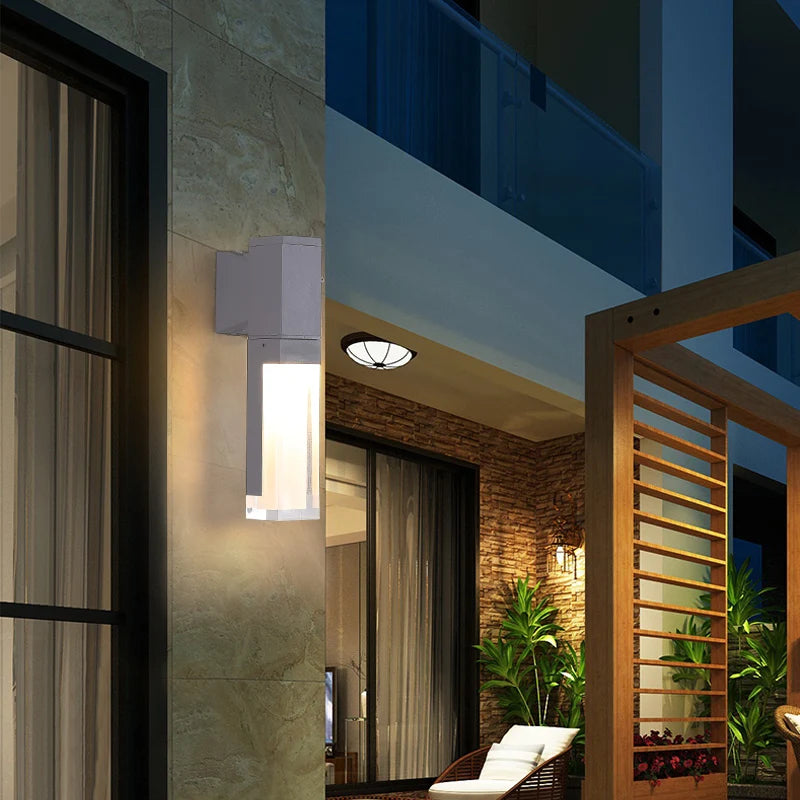Outdoor Double-Headed Wall Lights, Upper and Lower Lighting Spotlights,Simple and Modern LED Household Aisle Corridor Lights - vue 7 sur 8
