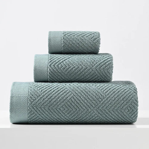 Serviette de bain lot 3 coton épais absorbant