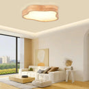plafonnier led moderne en bois forme de nuage