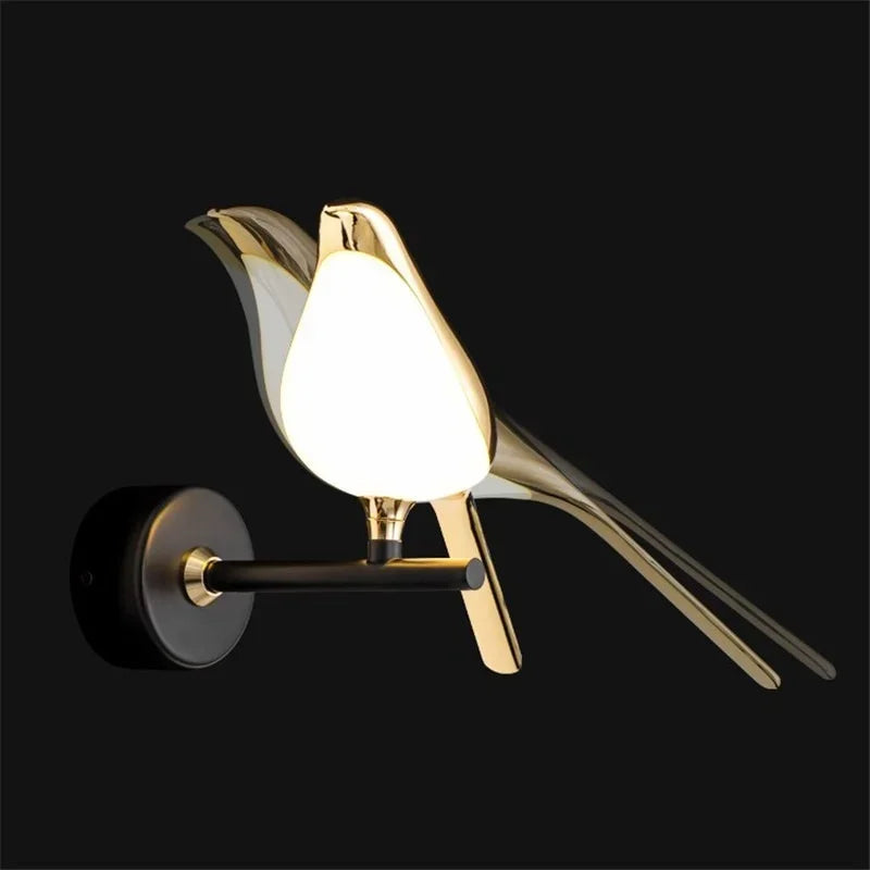 golden bird applique murale led rotative 	 suspendue