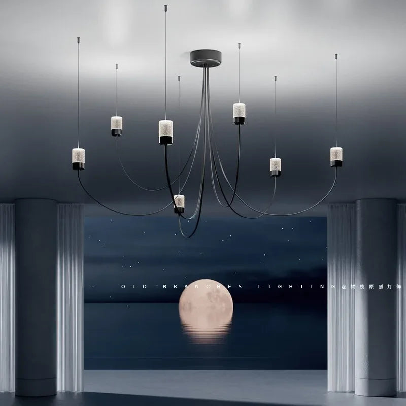 lustre moderne nordique design créatif éclairage suspendu élégant - vue 7 sur 8