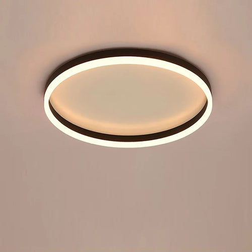 Plafonniers de cercle LED modernes pour salon intérieur luminaire de cuisine lustres de décoration de chambre à coucher en or noir lampes d'étude à gradation - vue 4 sur 13