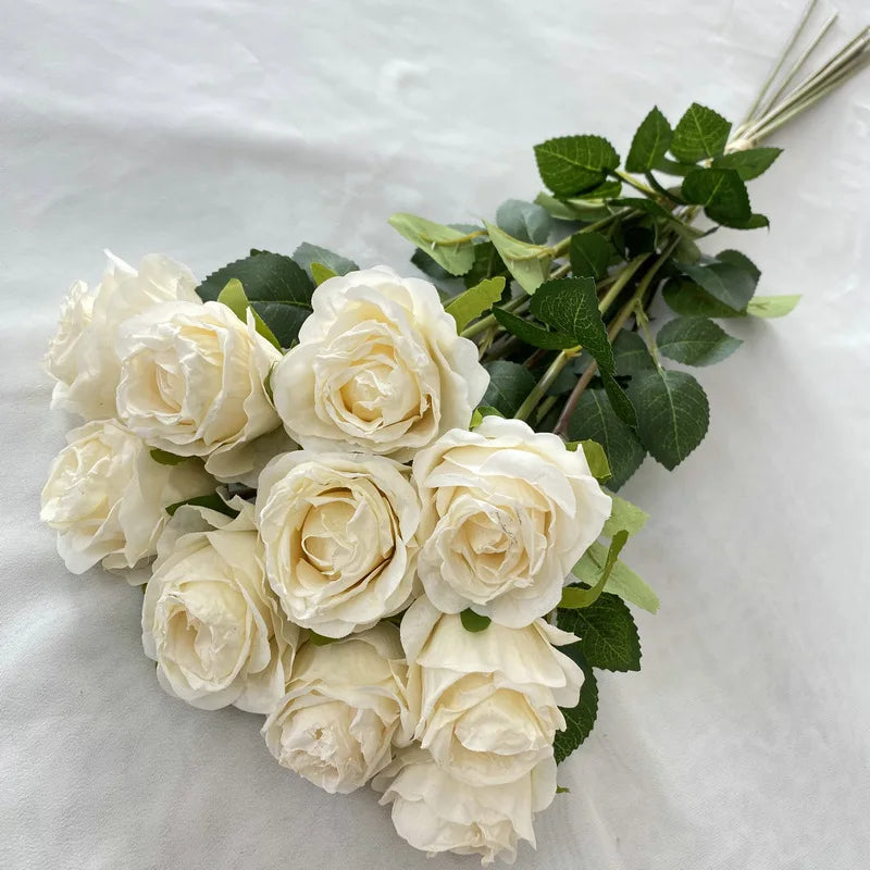 bouquet de roses artificielles pour décoration de mariage et jardin - vue 8 sur 11