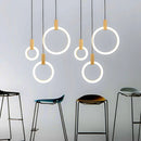 Modern Creative Led Wooden Living Room Chandelier, Bedroom Lamps Nordic Attic Chandelier, Dining Room Decorative Chandelier