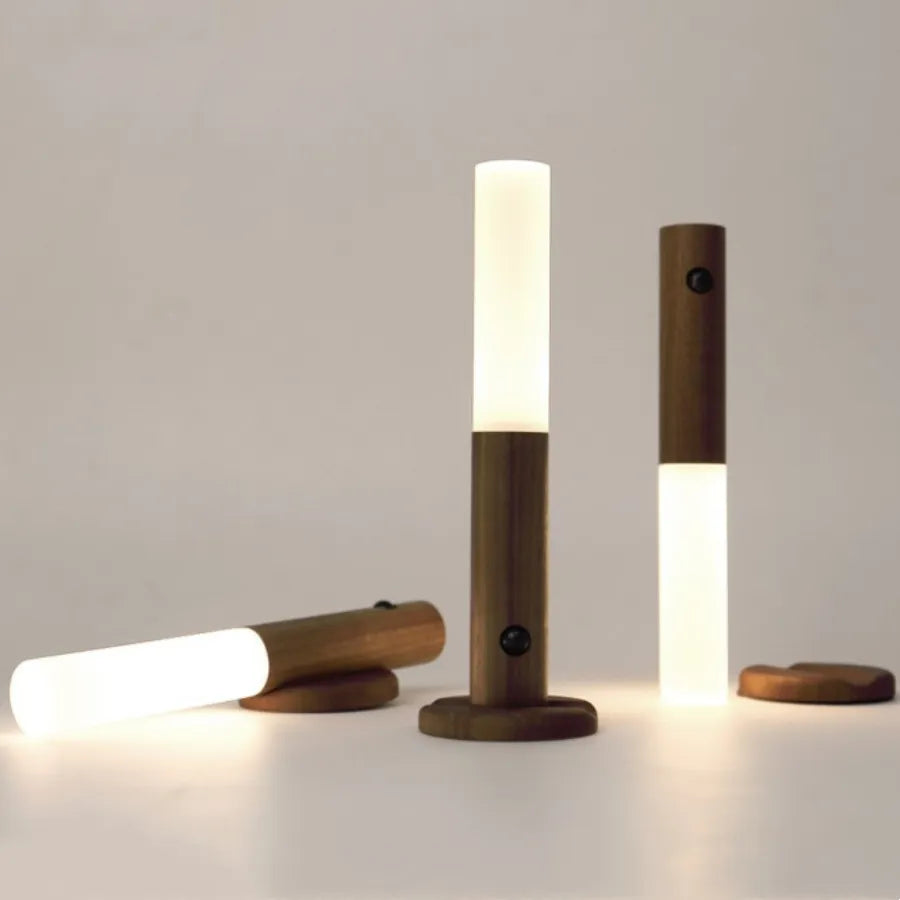 lampe led usb rechargeable bois sans fil