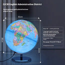 globe terrestre rotatif éducatif lumineux en anglais pour géographie