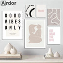 citations de motivation nordiques en typographie pour décoration murale